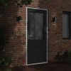 Vidaxl Lámparas de pared al aire libre 2 pts con sensores de aluminio fundido negro