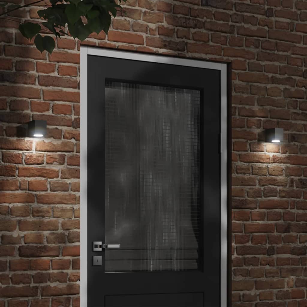 Vidaxl Lampada da parete da esterno Cash in alluminio nero