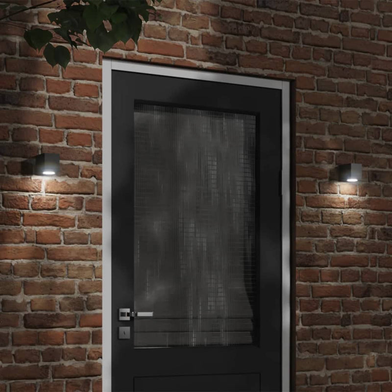Vidaxl Lampada da parete da esterno Cash in alluminio nero