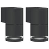 Vidaxl Lampade a parete da esterno 2 stesse in alluminio nero