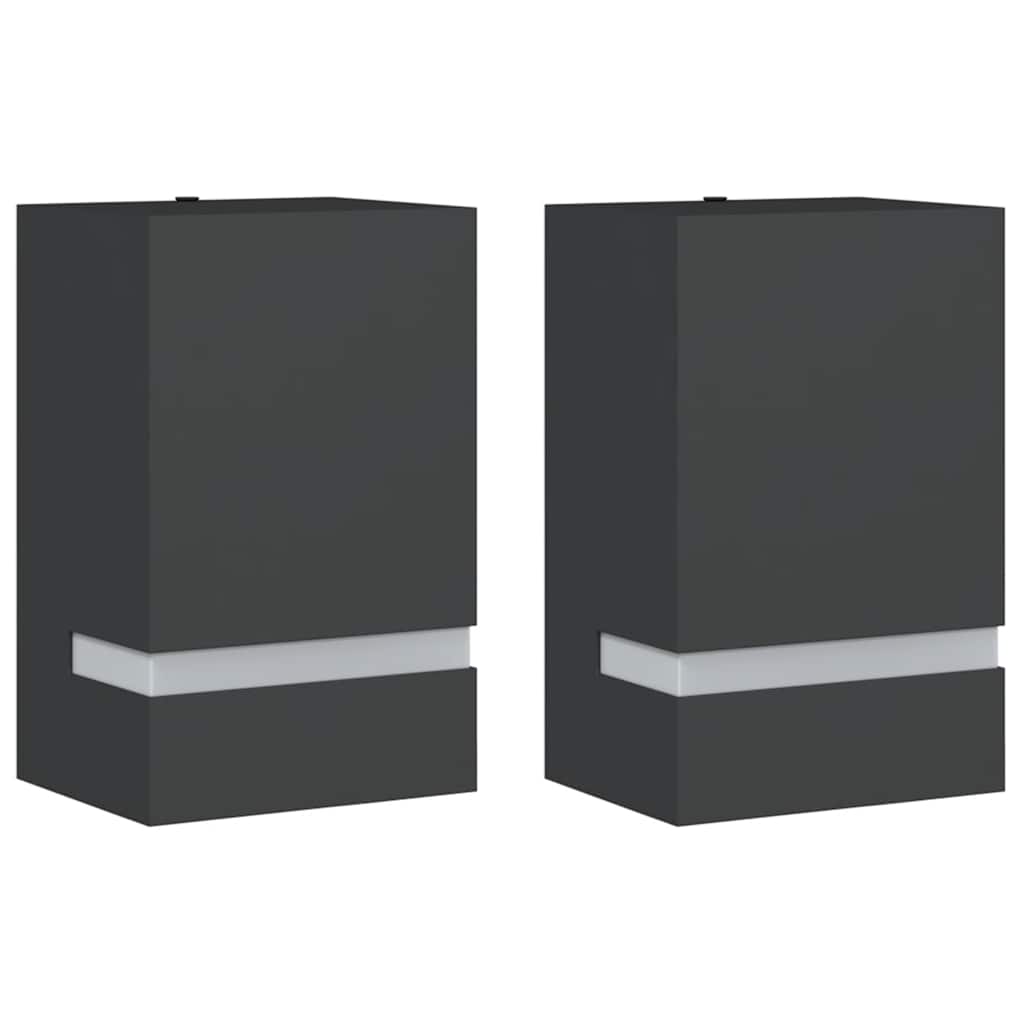 Vidaxl Lámparas de pared al aire libre 2 de acero inoxidable