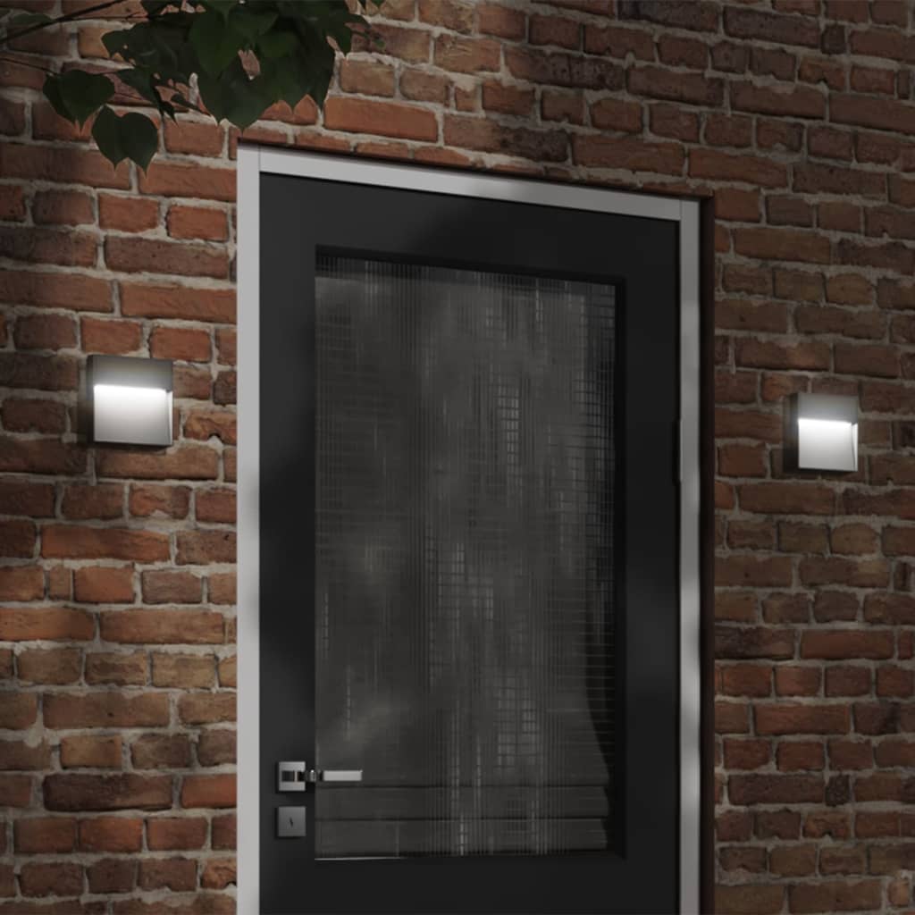 Vidaxl Lampada da parete da esterno LED Cast Alluminio nero