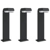Vidaxl Lampade per esterni in piedi 3 ST 50 cm Cast in alluminio nero