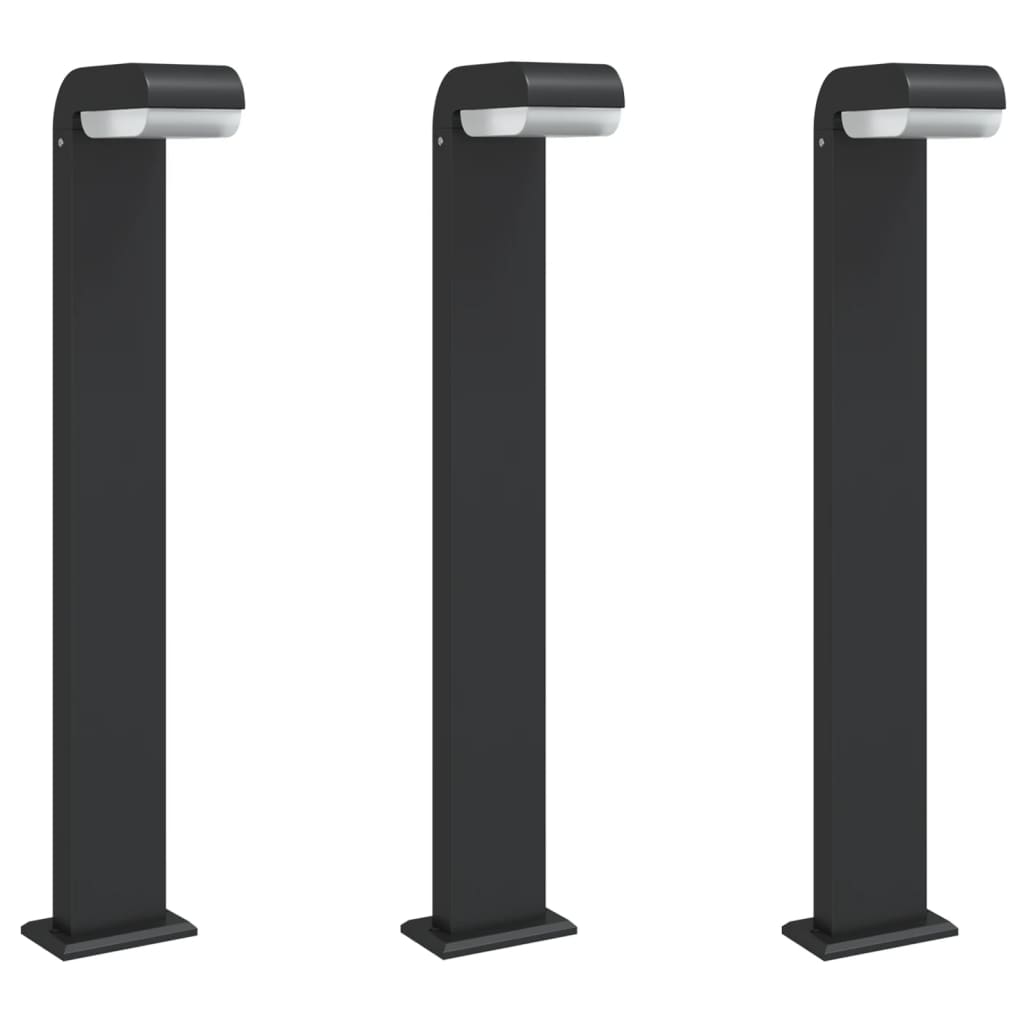 Lámparas de piso Vidaxl para al aire libre de aluminio fundido de 30 cm de 80 cm