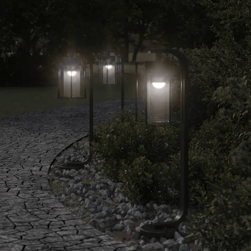 Lampada da pavimento Vidaxl per l'acciaio inossidabile esterno da 60 cm nero
