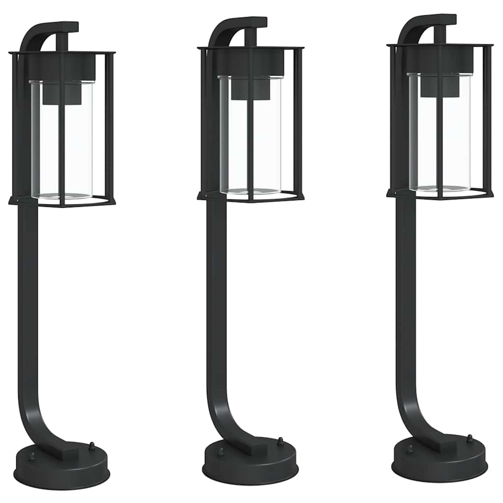 Lampada da pavimento Vidaxl per 3 pezzi all'esterno 60 cm in acciaio inossidabile