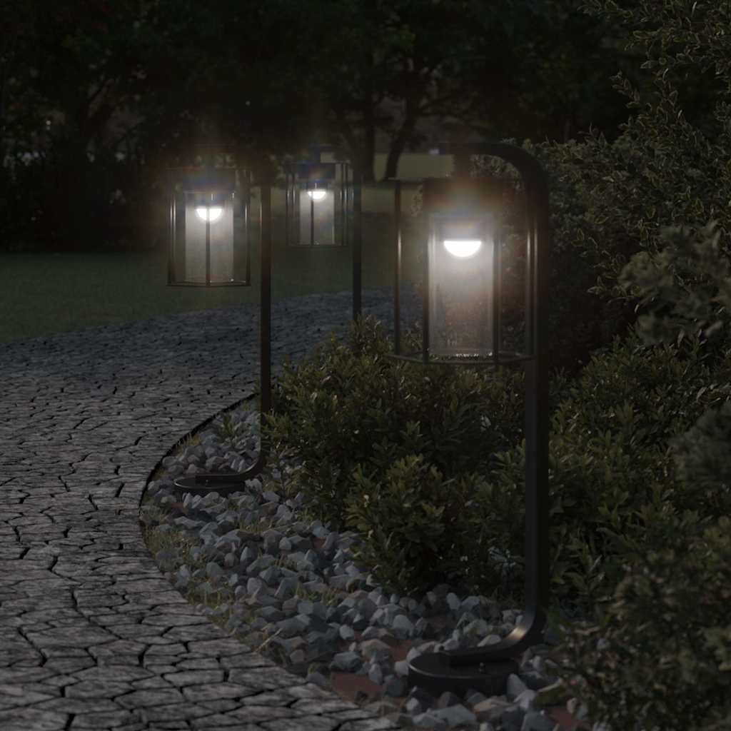 Lampada da pavimento Vidaxl per 3 pezzi all'esterno 60 cm in acciaio inossidabile