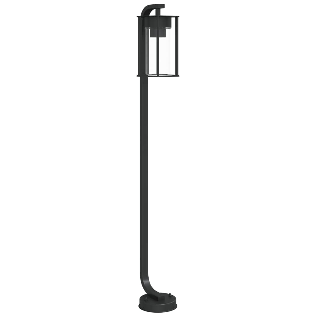 Lampada da pavimento Vidaxl per l'acciaio inossidabile esterno 100 cm nero