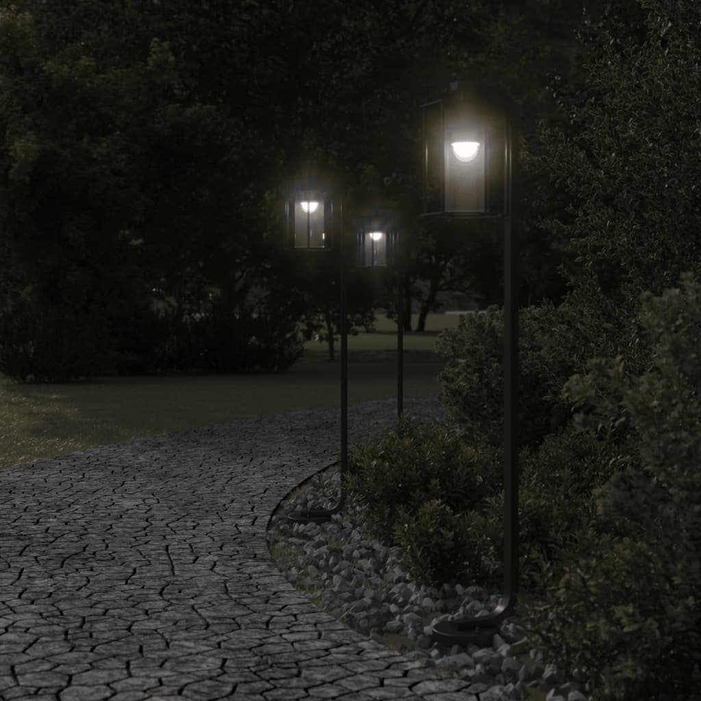 Lampada da pavimento Vidaxl per l'acciaio inossidabile esterno 100 cm nero