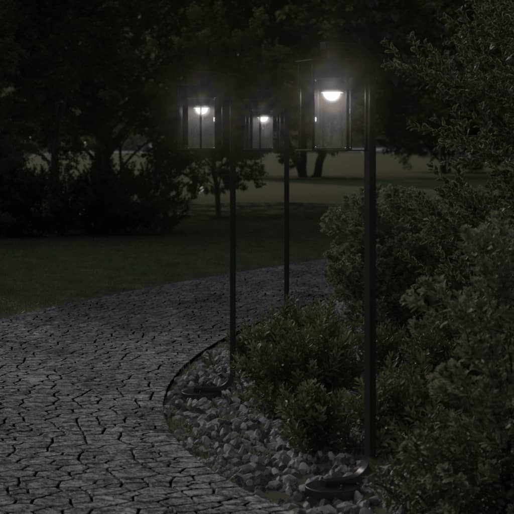 Lampada da pavimento Vidaxl per l'acciaio inossidabile esterno 100 cm nero