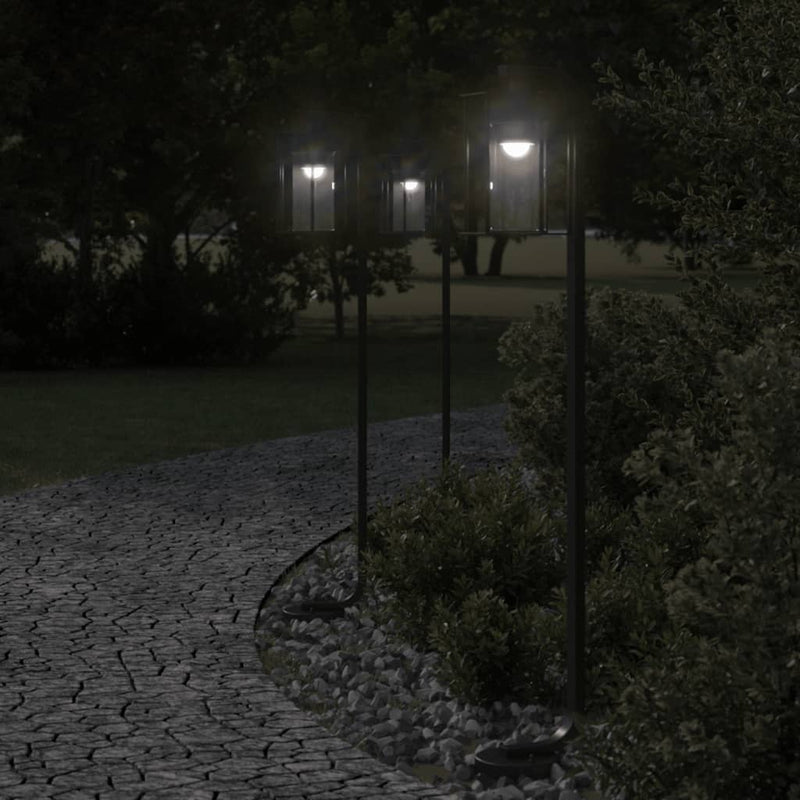 Lampada da pavimento Vidaxl per l'acciaio inossidabile esterno 100 cm nero