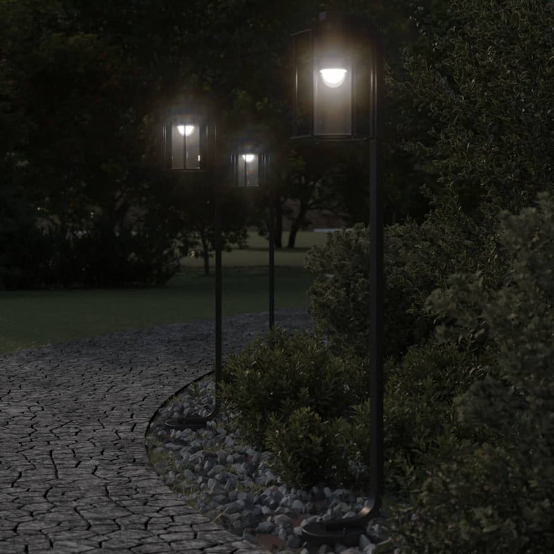 Vidaxl Lampada da pavimento per 3 PC da 100 cm in acciaio inossidabile