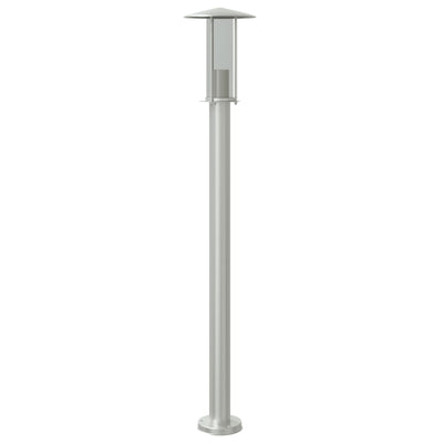 Lámpara de piso Vidaxl para plata de 100 cm de acero inoxidable de color plateado