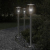 Lampada da pavimento Vidaxl per color argento in acciaio inossidabile esterno da 100 cm