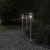 Lampada da pavimento Vidaxl per color argento in acciaio inossidabile da 3 St 100 cm