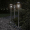 Lampada da pavimento Vidaxl per color argento in acciaio inossidabile da 3 St 100 cm