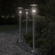 Lampada da pavimento Vidaxl per color argento in acciaio inossidabile da 3 St 100 cm