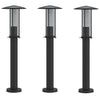 Lampada da pavimento Vidaxl per 3 pezzi all'esterno 60 cm in acciaio inossidabile