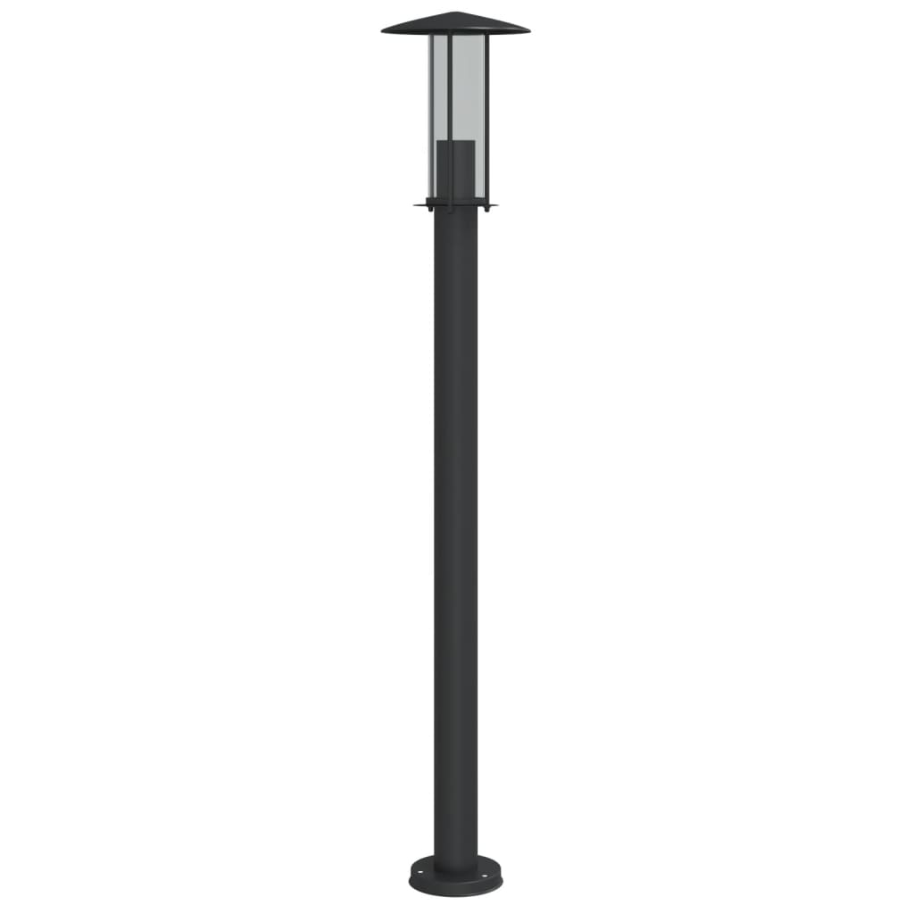 Lampada da pavimento Vidaxl per l'acciaio inossidabile esterno 100 cm nero