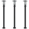Vidaxl Lampada da pavimento per 3 PC da 100 cm in acciaio inossidabile