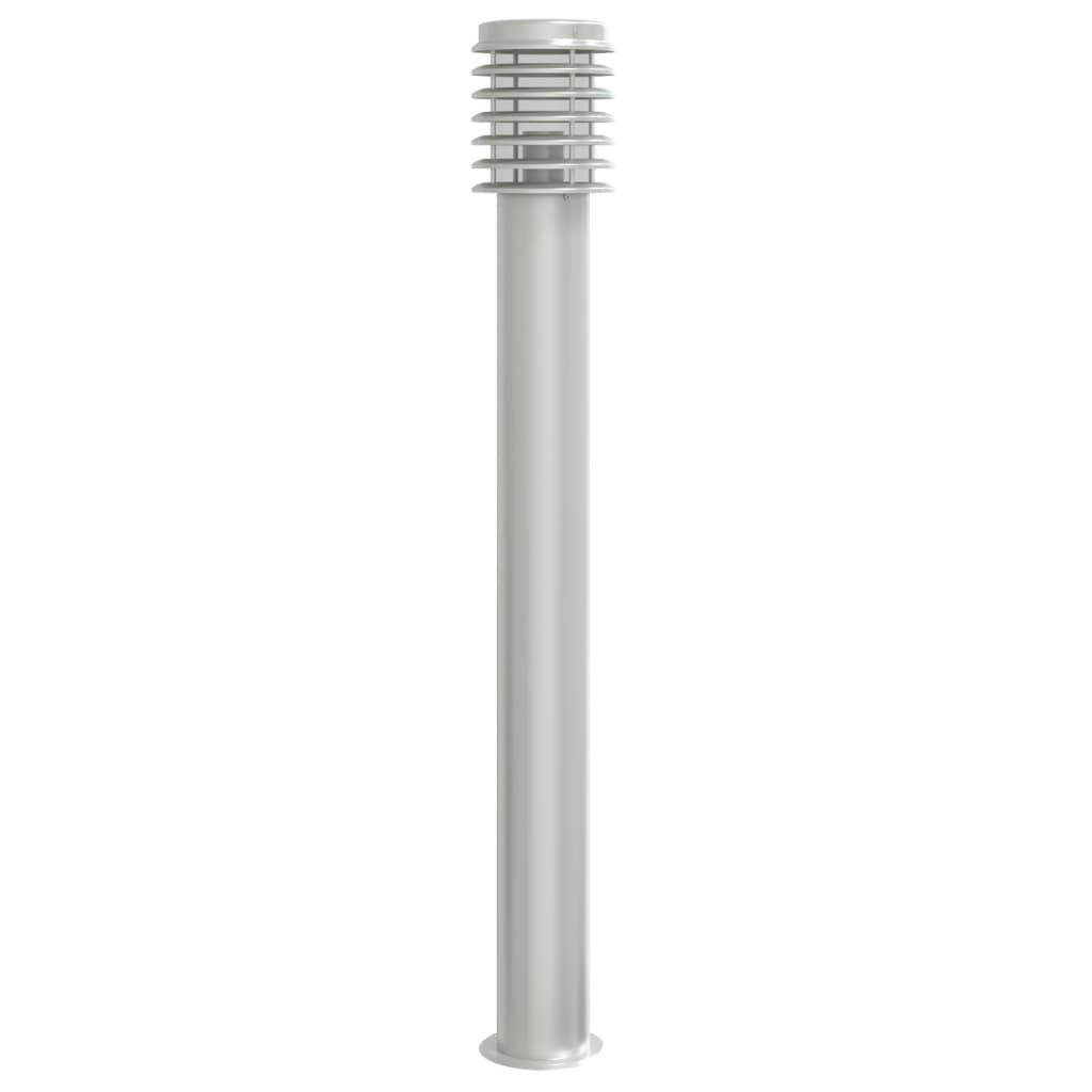 Lampada da pavimento Vidaxl per argento in acciaio inossidabile da 110 cm in acciaio inossidabile