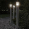 Lampada da pavimento Vidaxl per argento in acciaio inossidabile da 110 cm in acciaio inossidabile