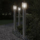 Lampada da pavimento Vidaxl per color argento in acciaio inossidabile da 3 St 110 cm