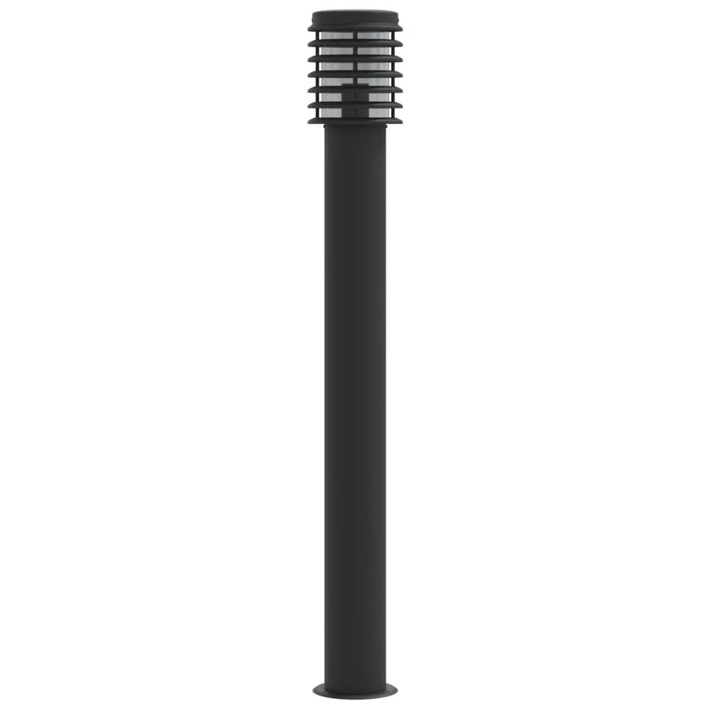 Lámpara de piso Vidaxl para negro de acero inoxidable de 110 cm
