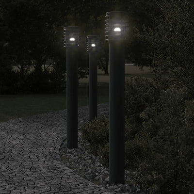 Lámpara de piso Vidaxl para negro de acero inoxidable de 110 cm