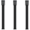 Vidaxl Lampada per pavimenti per 33 cm in acciaio inossidabile da 3 St 110 cm