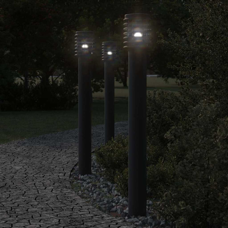Vidaxl Lampada per pavimenti per 33 cm in acciaio inossidabile da 3 St 110 cm