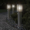 Lampada da pavimento Vidaxl per l'esterno con sensore in acciaio inossidabile da 60 cm in argento
