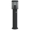 Lampada da pavimento Vidaxl per l'esterno con sensore in acciaio inossidabile da 60 cm nero