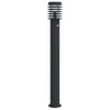 Lampada da pavimento Vidaxl per l'esterno con sensore in acciaio inossidabile da 110 cm nero
