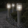 Vidaxl Lampada da pavimento esterna con presa 60 cm in acciaio inossidabile argento