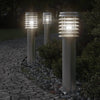 Vidaxl Lampade esterne a pavimento 3 St Piega 60 cm in acciaio inossidabile argento