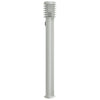Vidaxl Lámpara de pie exterior con enchufe de 110 cm de acero inoxidable plateado