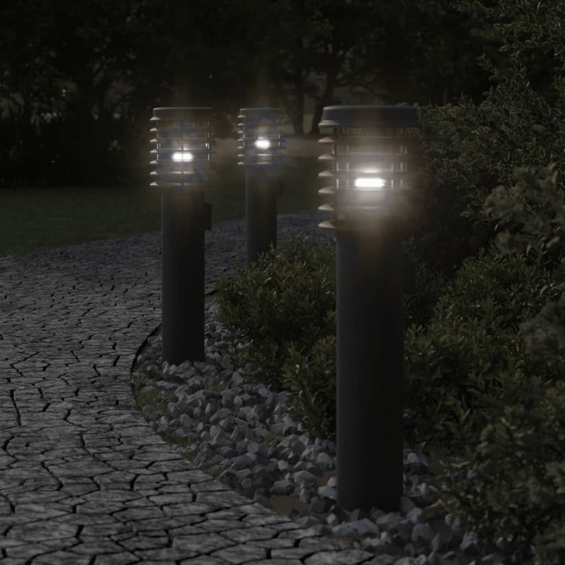 Vidaxl Lampada da pavimento esterna con socket 60 cm in acciaio inossidabile nero