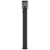 Vidaxl buitenvloerlamp met stopcontact 110 cm roestvrijstaal zwart