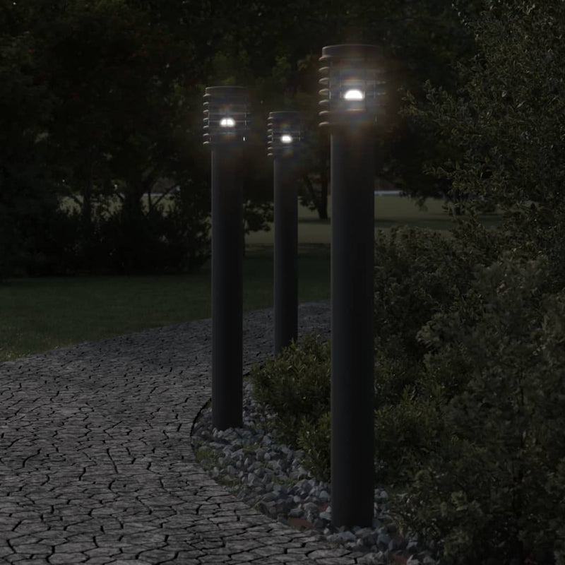 Vidaxl Lampada da pavimento esterna con socket da 110 cm in acciaio inossidabile nero