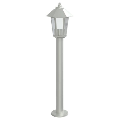 Vidaxl Lámpara exterior de piso de 80 cm de acero inoxidable de color plateado