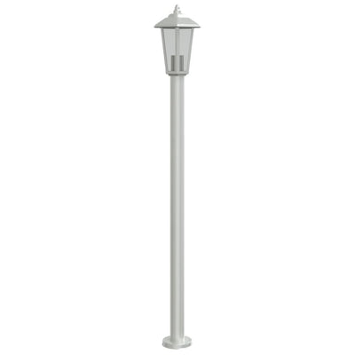 Lámpara de piso Vidaxl para un exterior de acero inoxidable de 120 cm de color plateado