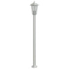 Lampada da pavimento Vidaxl per color argento in acciaio inossidabile da 120 cm all'esterno