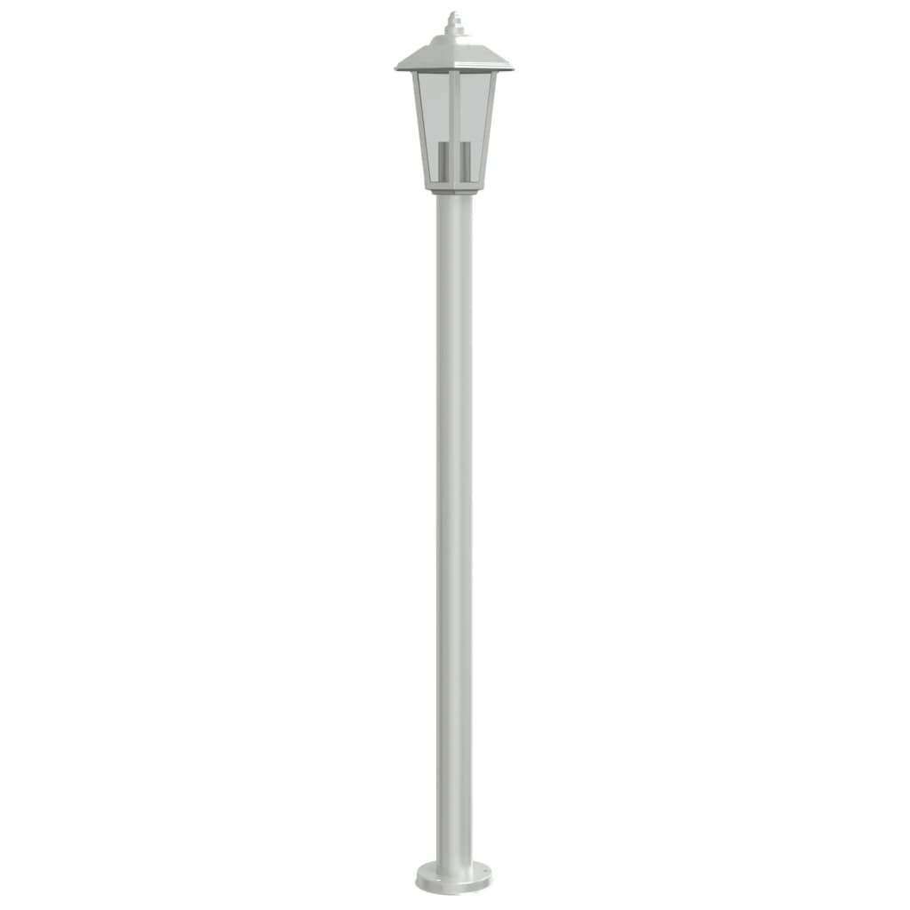 Lampada da pavimento Vidaxl per color argento in acciaio inossidabile da 120 cm all'esterno