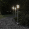 Lampada da pavimento Vidaxl per color argento in acciaio inossidabile da 120 cm all'esterno