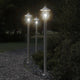 Lampada da pavimento Vidaxl per color argento in acciaio inossidabile da 120 cm all'esterno