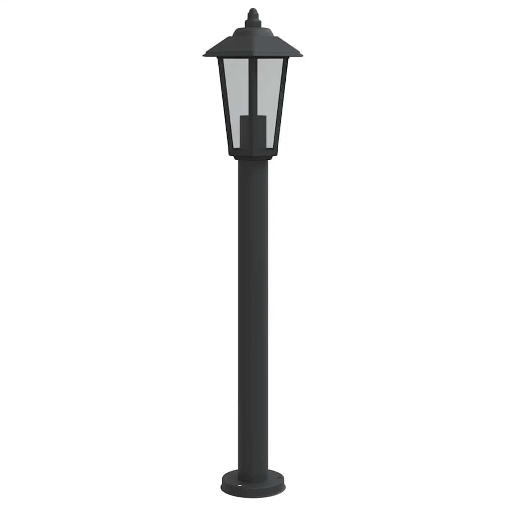Lampada da pavimento Vidaxl per l'acciaio inossidabile esterno da 80 cm nero