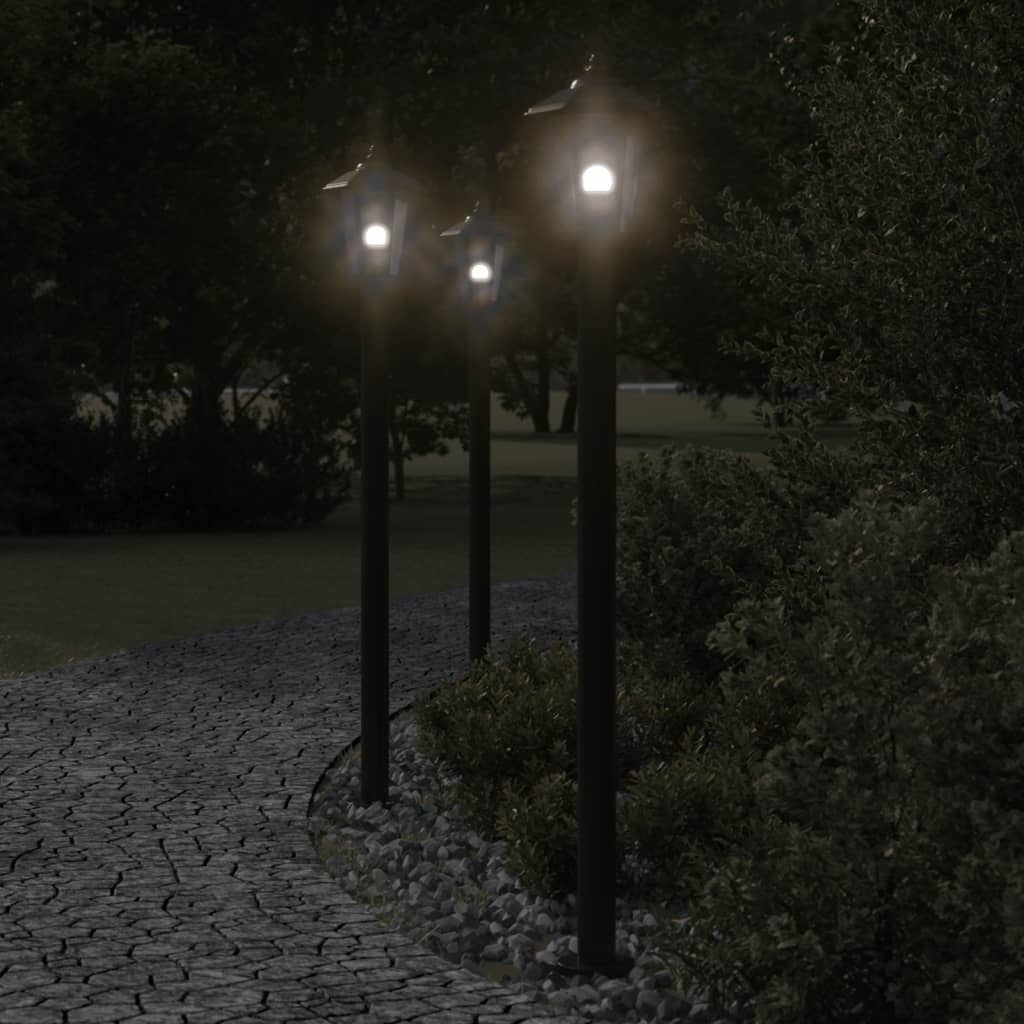 Lampada da pavimento Vidaxl per 3 pezzi all'esterno 120 cm in acciaio inossidabile