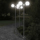 Vidaxl afuera de pisos 3 st 215 cm de acero inoxidable de color plateado