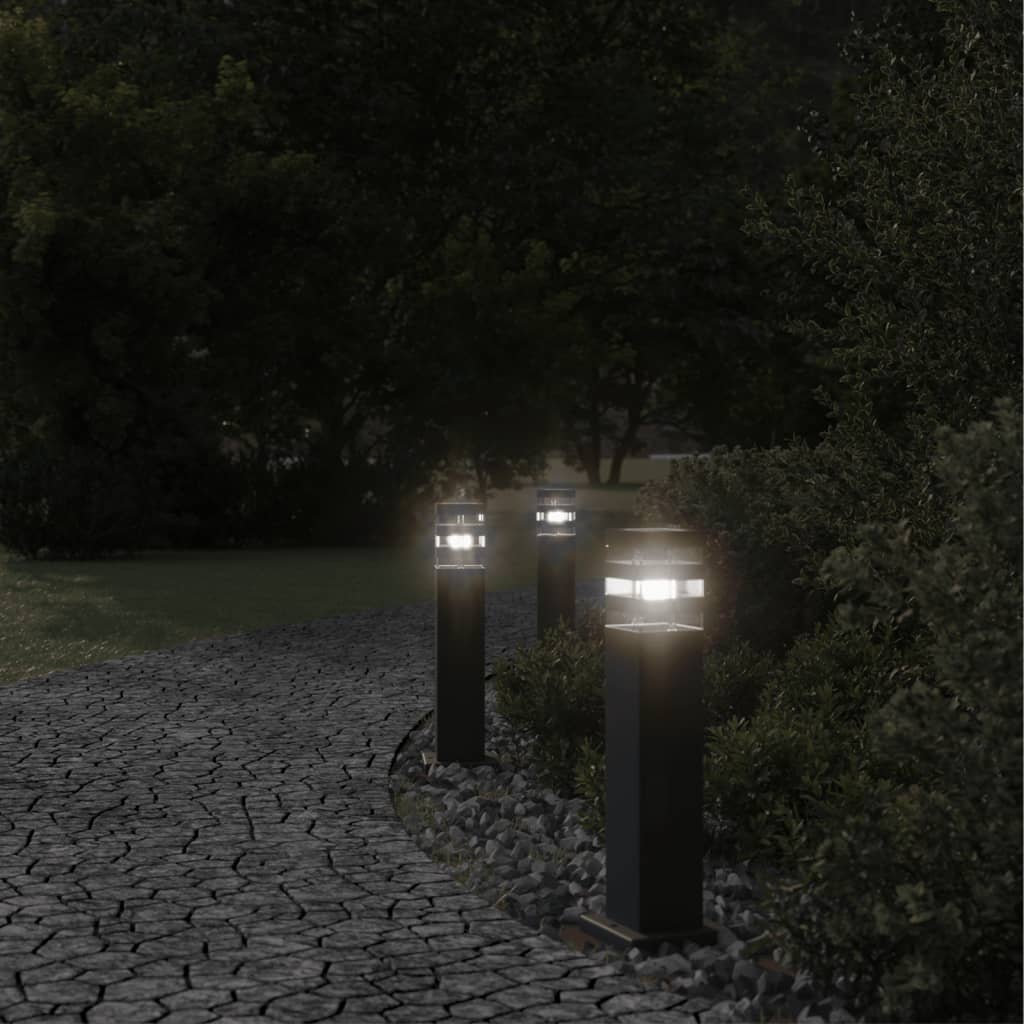 Vidaxl Lampade per pavimenti per alluminio da 50 cm esterni neri